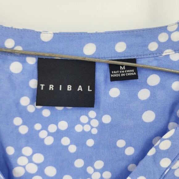 TRIBAL Dot Print Lightweight Blouse - Women's Medium - Picture 3 of 4
